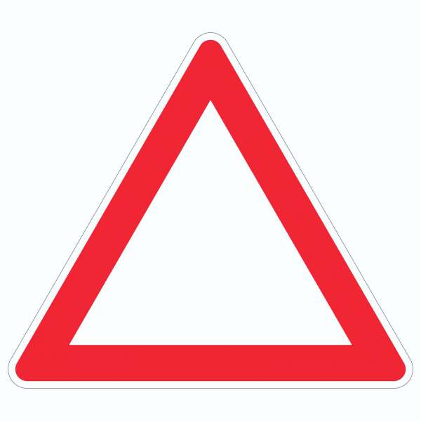Aufkleber Dreick Vorfahrt gewähren Symbol
