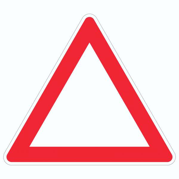 Aufkleber Dreick Vorfahrt gewähren Symbol