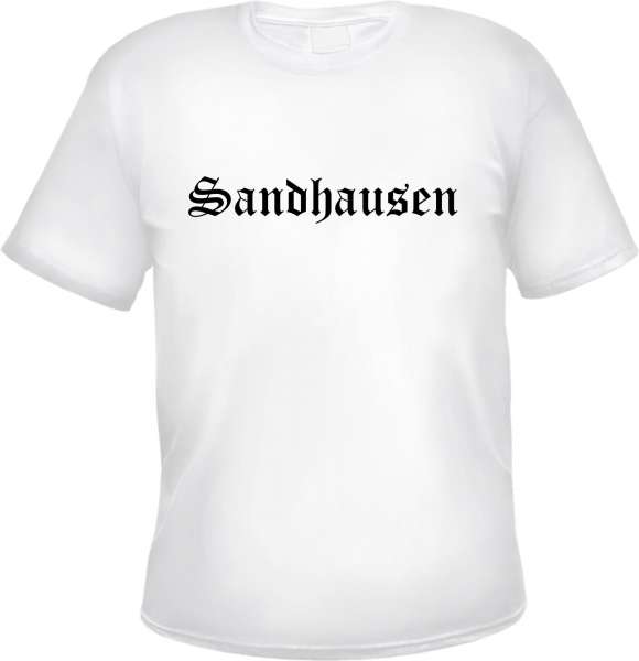 Sandhausen Herren T-Shirt - Altdeutsch - Weißes Tee Shirt