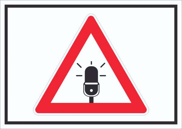 Achtung Audioüberwachung Schild Symbol
