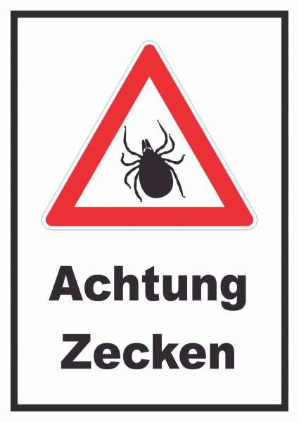 Achtung Zecken Schild