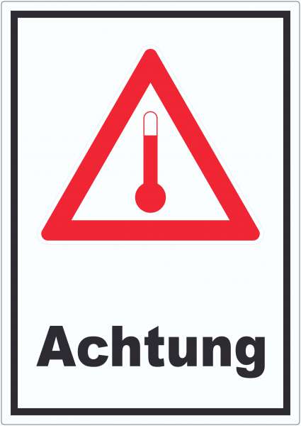 Aufkleber Gefahrgutklasse Hot Achtung Heiß