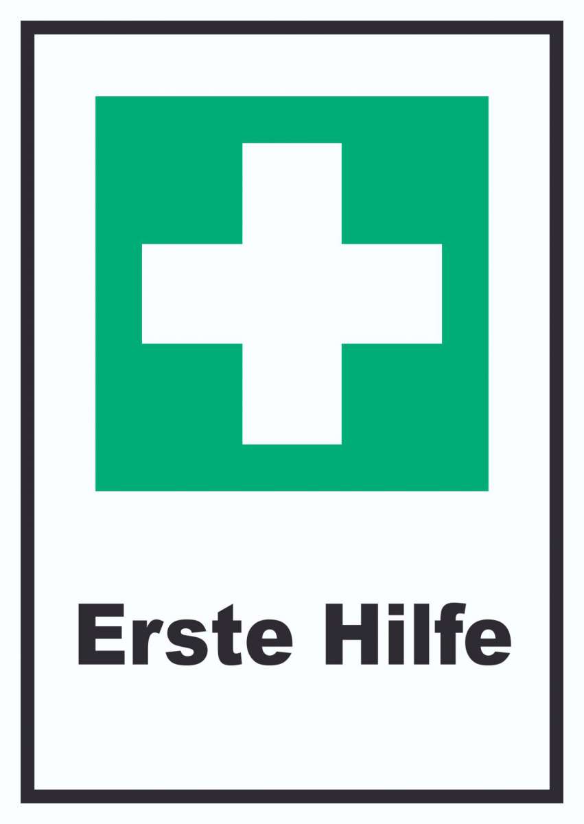 Erste Hilfe Schild | HB-Druck Schilder, Textildruck & Stickerei Onlineshop