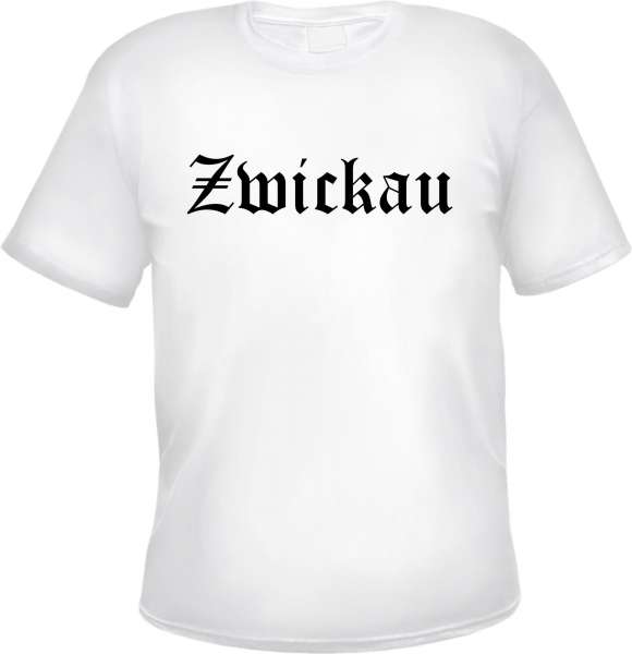 Zwickau Herren T-Shirt - Altdeutsch - Weißes Tee Shirt