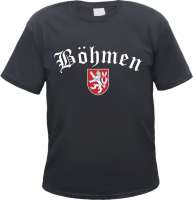 Böhmen Herren T-Shirt - Altdeutsch mit Wappen - Tee Shirt Böhmen Herren T-Shirt - Altdeutsch mit Wappen - Tee Shirt