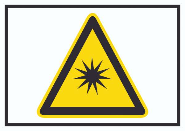 Achtung Optische Strahlung Symbol Schild