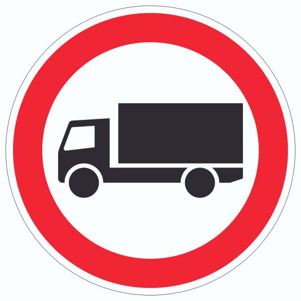 Durchfahrt verboten LKW Symbol Aufkleber Kreis