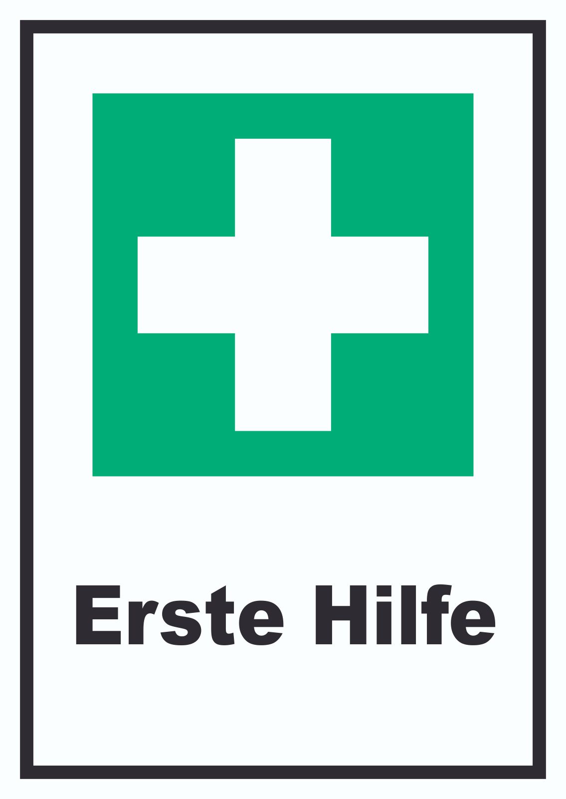 Erste Hilfe Schild  HB-Druck Schilder, Textildruck & Stickerei Onlineshop