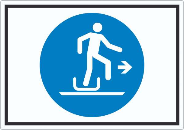 Beim Ausstieg den Rodel nach rechts verlassen Symbol Aufkleber