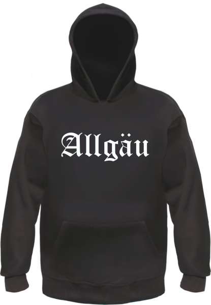 Allgäu Kapuzensweatshirt - Altdeutsch - bedruckt - Hoodie Kapuzenpullover