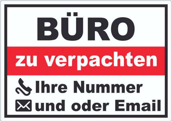 Büro zu verpachten Aufkleber