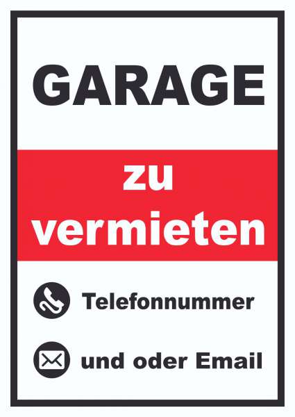 Garage zu vermieten Hochkant