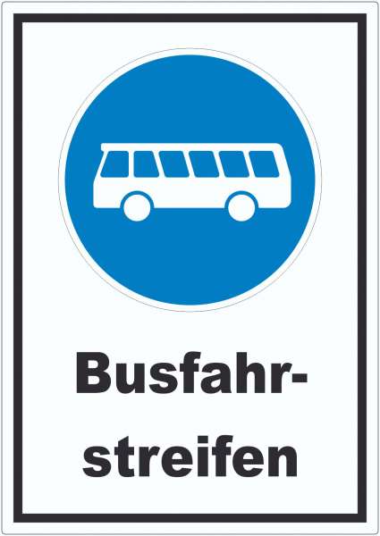 Aufkleber Busfahrstreifen