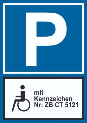 Parkplatzschild Mit Wunschtext – Pfeil Rechts, A4 (210x297mm), Wetterfestes Aluverbund, Für Innen & Außen