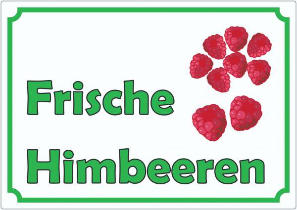 Werbeaufkleber Aufkleber Himbeeren