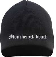 Mönchengladbach Beanie Mütze - Altdeutsch - Bestickt - Strickmütze Wintermütze Mönchengladbach Beanie Mütze - Altdeutsch - Bestickt - Strickmütze Wintermütze