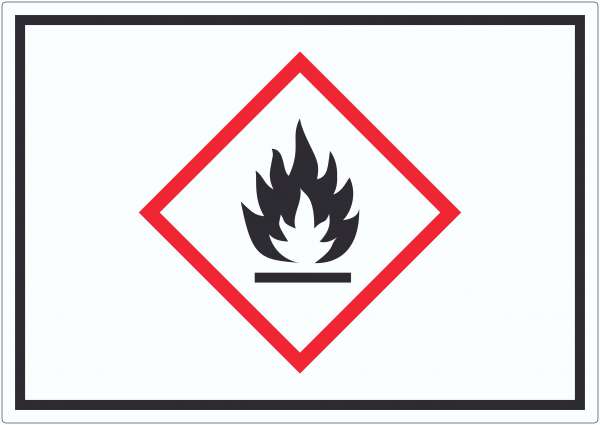 Aufkleber Entzündbare Stoffe Symbol Flamme