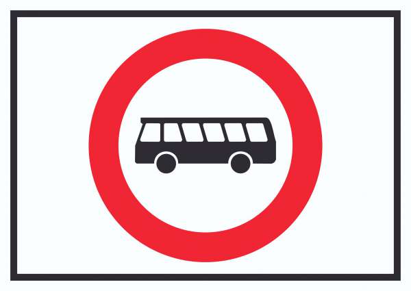 Durchfahrt verboten Bus Symbol Schild