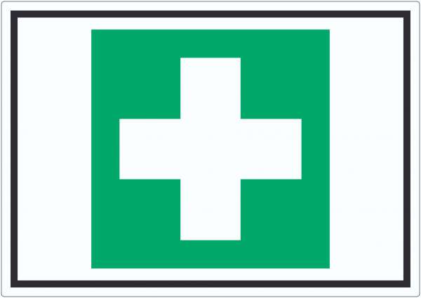 Erste Hilfe Symbol Aufkleber