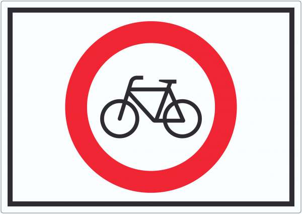 Radfahren verboten Symbol Aufkleber