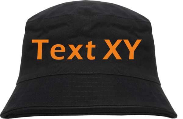 Fischerhut - Bucket Hat mit Wunschtext - Blockschrift - bedruckt -