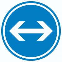 Richtungspfeil rechts links Aufkleber Kreis weiss blau Pfeil Richtungspfeil rechts links Aufkleber Kreis weiss blau Pfeil