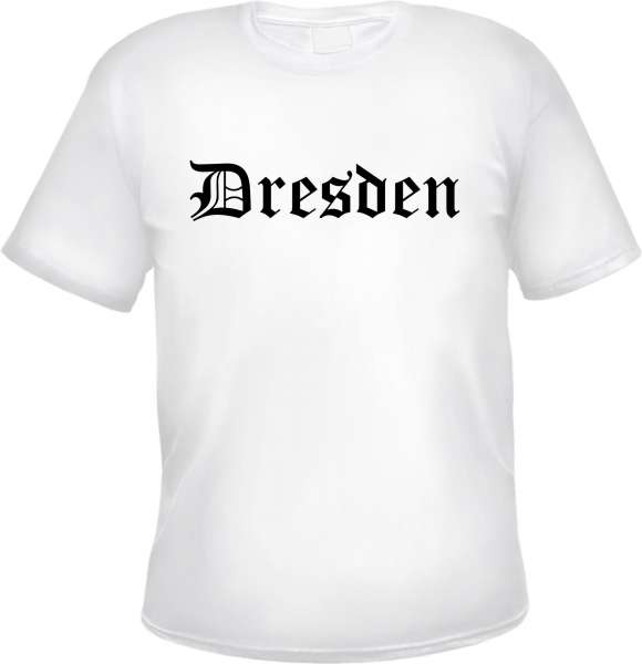 Dresden Herren T-Shirt - Altdeutsch - Weißes Tee Shirt