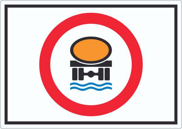 Verbot Kfz mit wassergefährdener Ladung Symbol Aufkleber