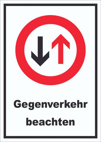 Schild Verkehrszeichen 208 Gegenverkehr