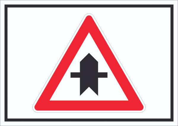 Vorfahrt nächste Kreuzung/Einmündung Symbol Schild