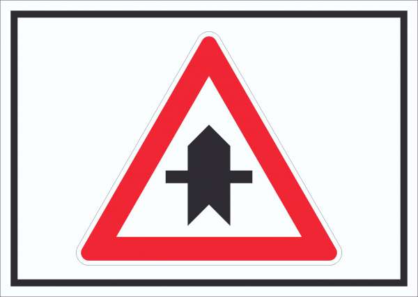 Vorfahrt nächste Kreuzung/Einmündung Symbol Schild