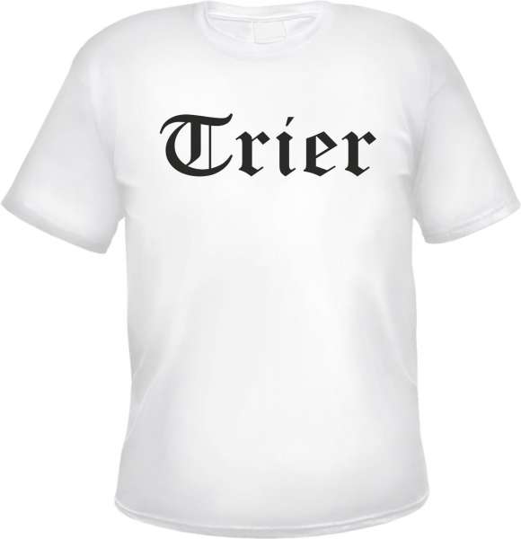 Trier Herren T-Shirt - Altdeutsch - Weißes Tee Shirt