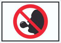 Schild Kaugummi verboten Symbol Schild Kaugummi verboten Symbol