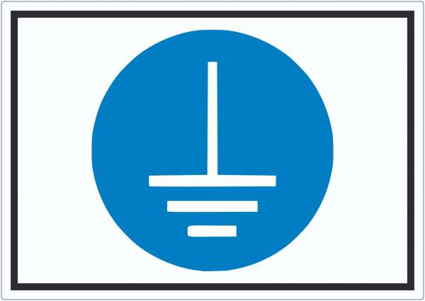 Vor Benutzung erden Symbol Aufkleber