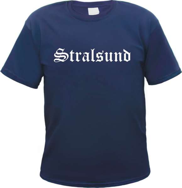 Stralsund Herren T-Shirt - Altdeutsch - Blaues Tee Shirt