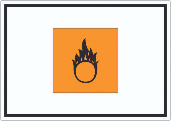 Aufkleber Gefahrensymbol Brandfördernd Symbol Brand