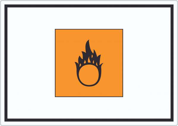Aufkleber Gefahrensymbol Brandfördernd Symbol Brand