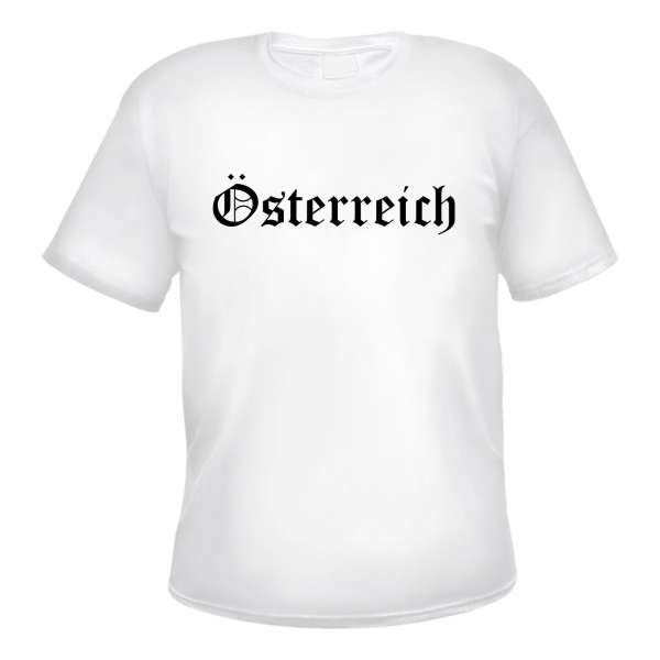 Österreich Herren T-Shirt - Altdeutsch - Weißes Tee Shirt