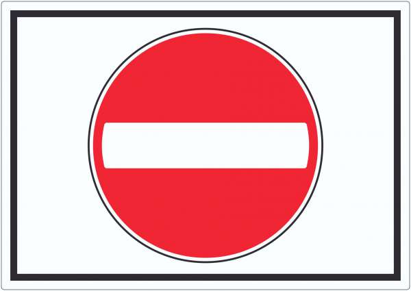 Kein Eingang Symbol Aufkleber