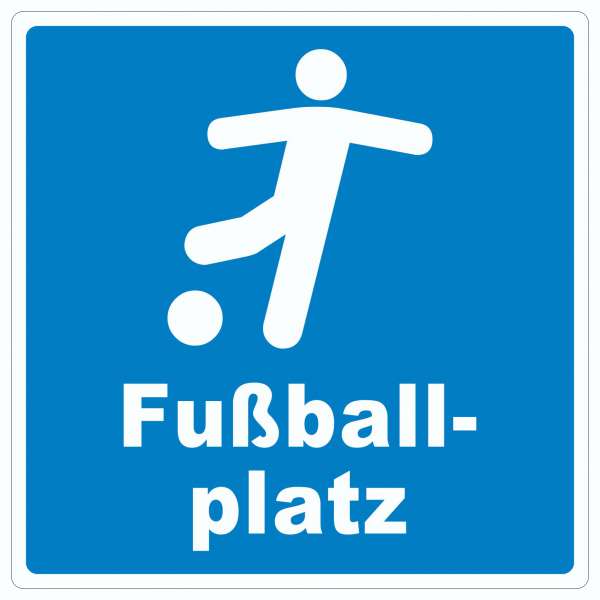 Fußballplatz Aufkleber Quadrat