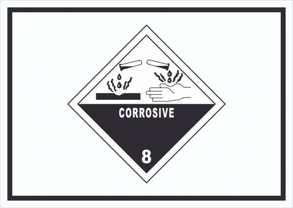 Schild Ätzende Stoffe Symbol Corrosive