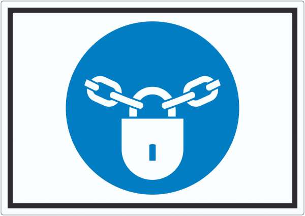 Verschlossen halten Symbol Aufkleber