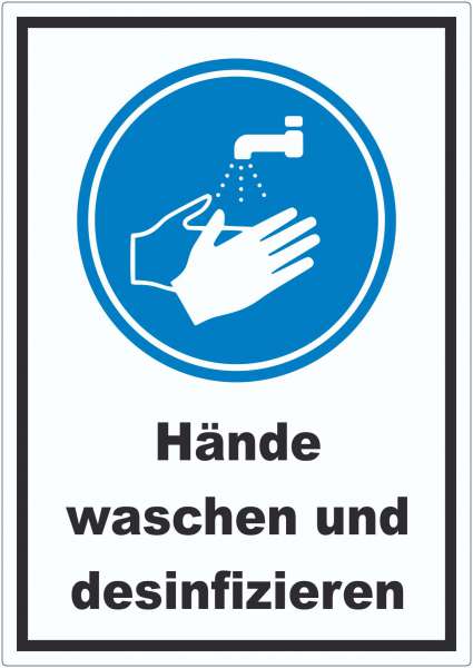 Hände waschen und desinfizieren Aufkleber