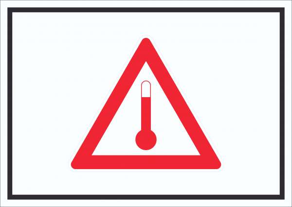 Schild Gefahrgutklasse Hot Symbol Heiß