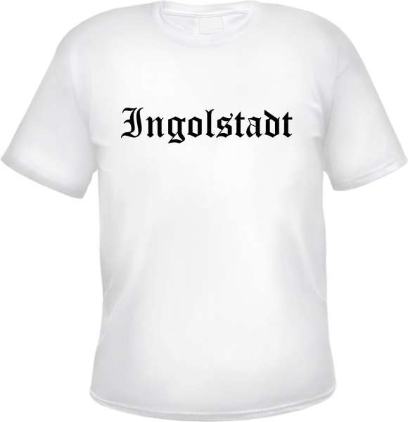 Ingolstadt Herren T-Shirt - Altdeutsch - Weißes Tee Shirt