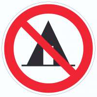 Zelten verboten Symbol Aufkleber Kreis Zelten verboten Symbol Aufkleber Kreis