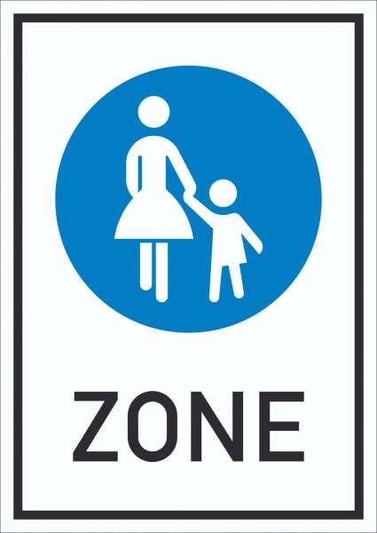 Schild Fußgängerzone