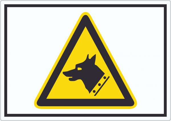 Achtung Wachhund Symbol Aufkleber