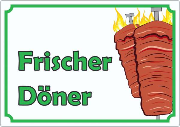 Frischer Döner Aufkleber