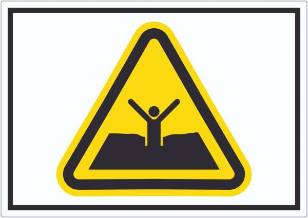 Aufkleber Warnung tiefer Schlamm Symbol